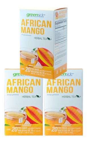 (3 Pzas) Te Mango Africano (20 Bolsitas) Greenside