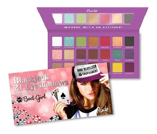 Rude Paleta Sombras Black Jack 21 Eyeshadows Bad Girl