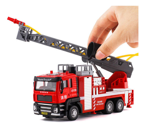 A Camión De Bomberos A Escala 1/50, Vehículo Accionado Por