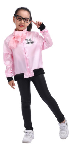 Disfraz De Grease De Chaqueta Rosa Para Fiesta De Niñas De L