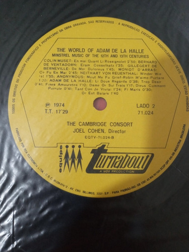 Lp The World Of Adam De La Halle