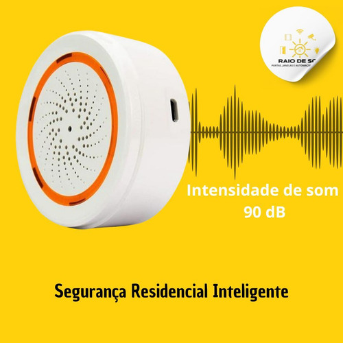 Alarme Sirene Inteligente Zigbee Tuya Segurança