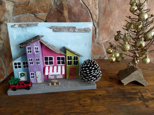 Set 4 Pzas, Nacimiento P/ Figuras 30cms, Pozo, Villa Y Árbol (Usado)