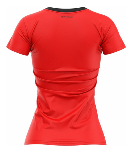 Camisa Flamengo Shout Feminina Vermelha E Preta Torcedor