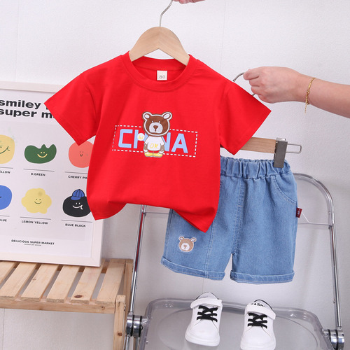 Conjunto De Pantalones Cortos De Verano De Algodón Para Niño