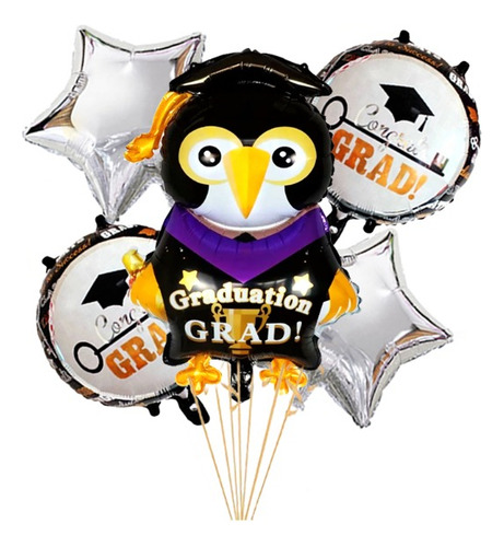 Globo De Graduación Pack 5 Pzas