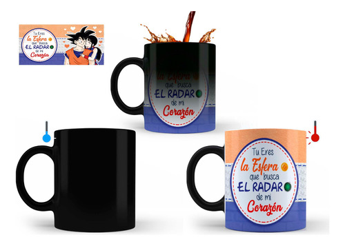 Taza Mágica, Dragon, Frase Tu Eres La Esfera, Para Pareja