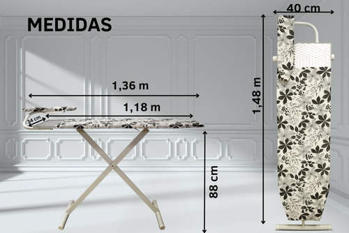 Imagen 3 de 10 de Tabla Planchar Reforzada Manguero Alto Regulable- Disentino®