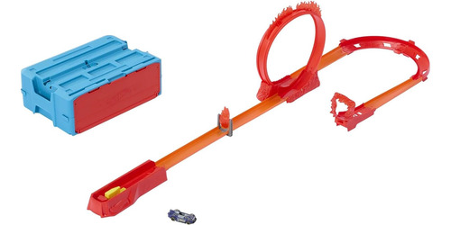 Hot Wheels Track Builder Playset Flame Stunt Pack With 16...