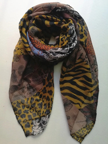 Bufanda Moderna Con Estampado De Leopardo Para Mujer, Pashmi