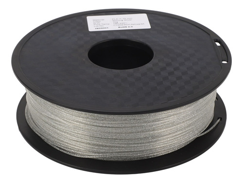 Filamento Para Impresora 3d, 1,75 Mm, Brillante, Plateado Fu