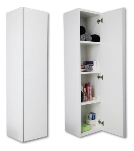 Mueble De Baño Tolva Colgante Organizador Blanco Laqueado Cu