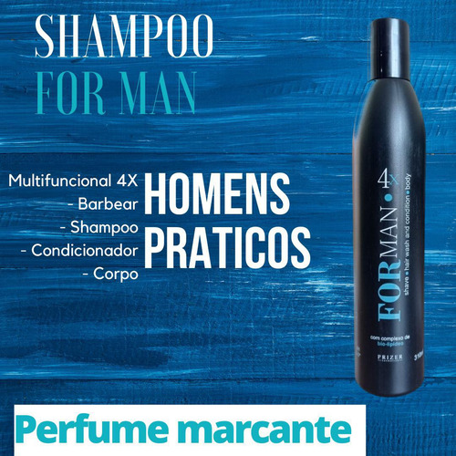 Shampoo For Man 4 Em 1 Prizer 310ml