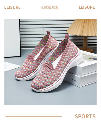 Tenis Dama A Cuadros Zapatos Para Mujer Malla Transpirable