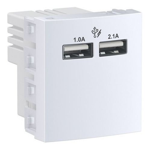 Imagen 1 de 9 de Modulo 2 Tomas Usb 2.1a+1a 220v Base Schneider Plasnavi