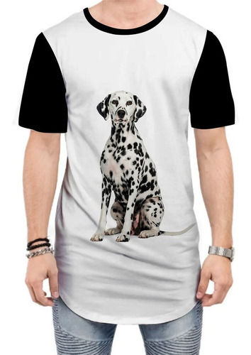 Camiseta Long Line Dálmata Cachorro Filhote Cães 2