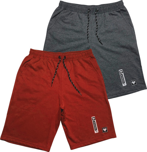 Kit 2 Bermudas Moleton Masculino Academia Esporte Fitness 