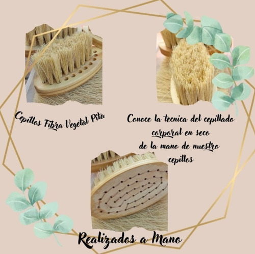 Imagen 2 de 8 de Cepillo Artesanal Facial En Seco Fibras Naturales Santiago
