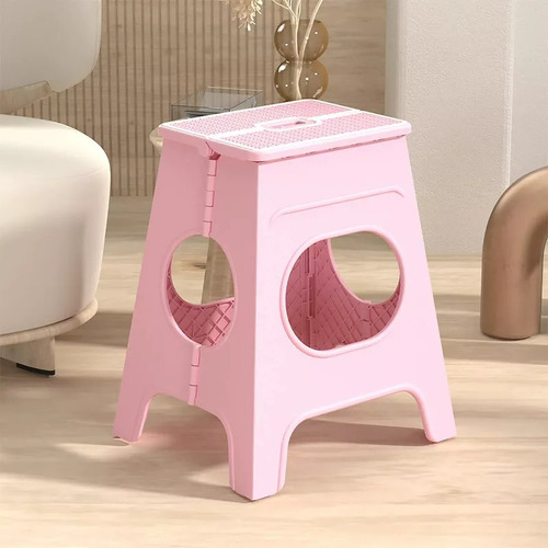 Taburete Plegable Portátil Multifuncional Rosa