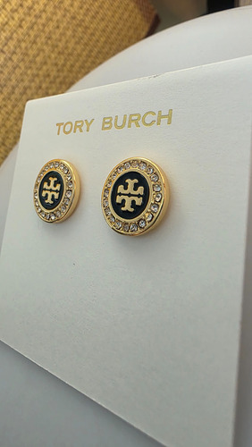 Aretes Tory Burch Redondos Pavé