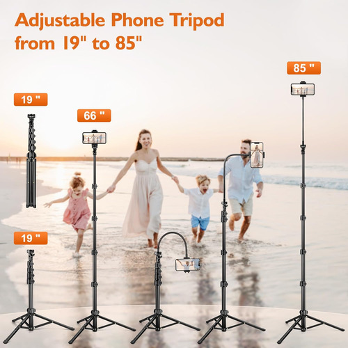 Tripode Para Telefono Celular Victiv, De 48 A 215 Cm Negro