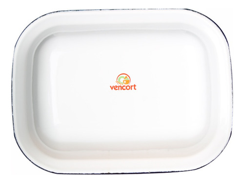Charola Escofier De Peltre 28x21 Cm 3 Lts Vencort Color Blanco