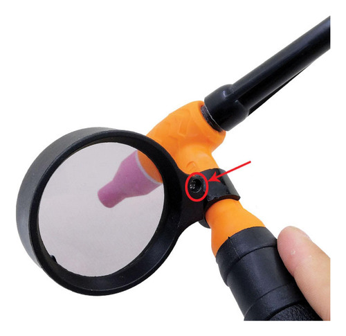 Lente De Soldadura Con Espejo De Antorcha Gris 17 A 18cm