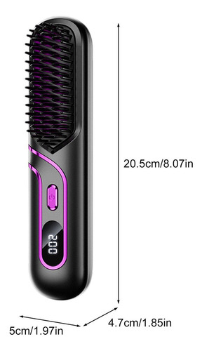 Plancha De Pelo Portátil Cepillo Alisador Cepillo Alisador D
