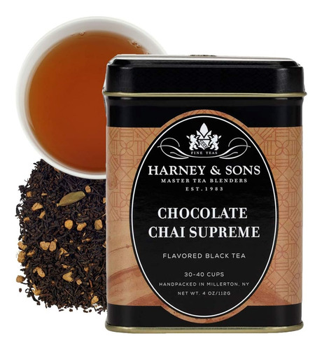 Harney &amp; Sons Té Suelto Chocolate Supreme, Chai, 4 Onzas