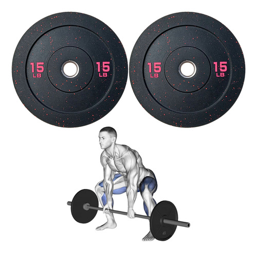 Par Discos Bumper Hi-temp Ironfit 15 Lbs Discos 2 Pulgadas