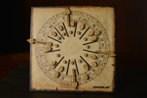 Imagen 4 de 6 de Pizarra Astrológica Magnética Modelo 3 + Piezas Imantadas