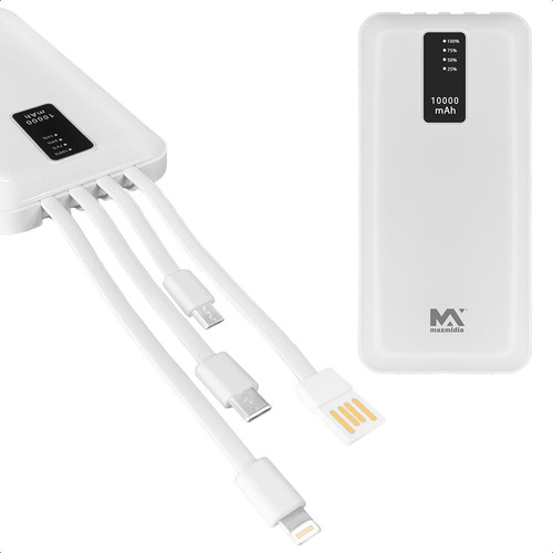 Carregador Portátil Compatível Com Usb V8 Tipo - C 10000mah