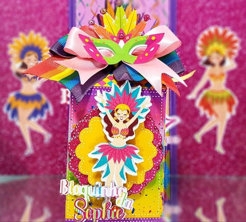Kit Personalizado Carnaval 20 Itens + Topo De Bolo