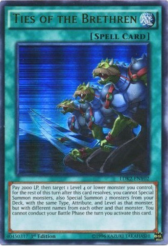 Yugioh Lazos De Los Hermanos Ldk2-spy02 Ultra Rare