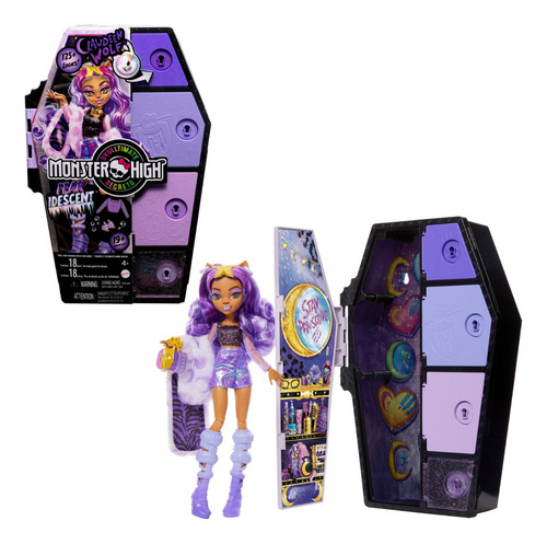 Monster High Muñeca Skulltimates Destellos Horror Clawdeen (Usado)