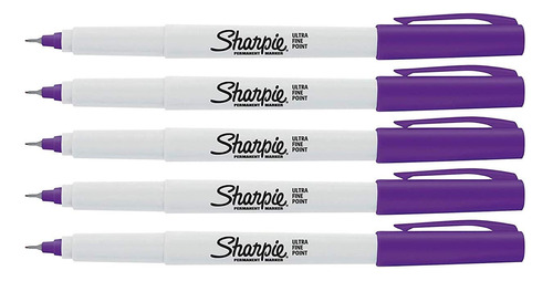 Sharpie Marcador Permanente Punta Ultra Fina Color Morado 5