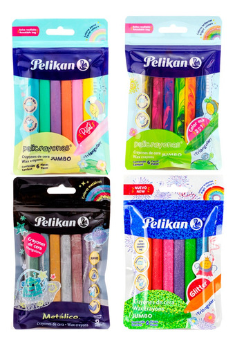 Crayones Pelikan Pack X 4 (24 Crayones) 