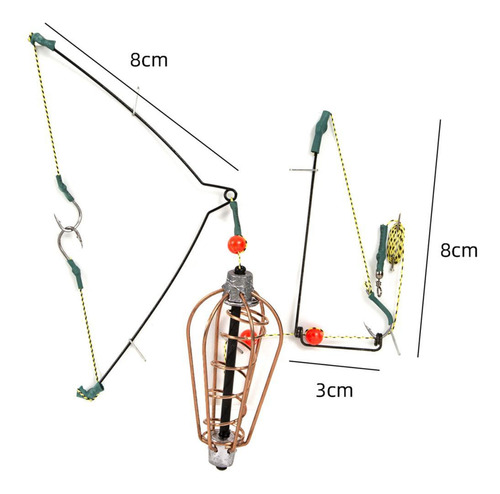 Gaiola De Isca De Pesca Com Método De Carpa 5 Peças
