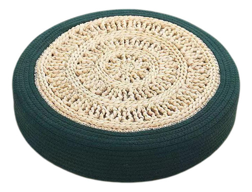 Tatami De Estilo Japonés, Cojín Para Suelo, Verde Oscuro