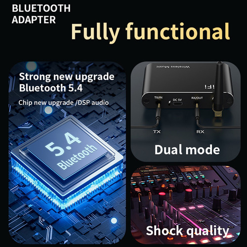 5.4 Adaptador De Áudio Aux Receptor Transmissor 2 Em 1 Sem
