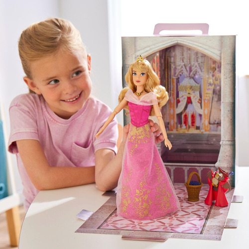 Muñeca Princess Story Disney Store Aurora Con Libro Para Col