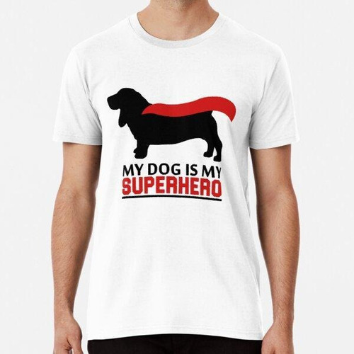 Remera Basset Hound - Superhéroe Algodon Premium