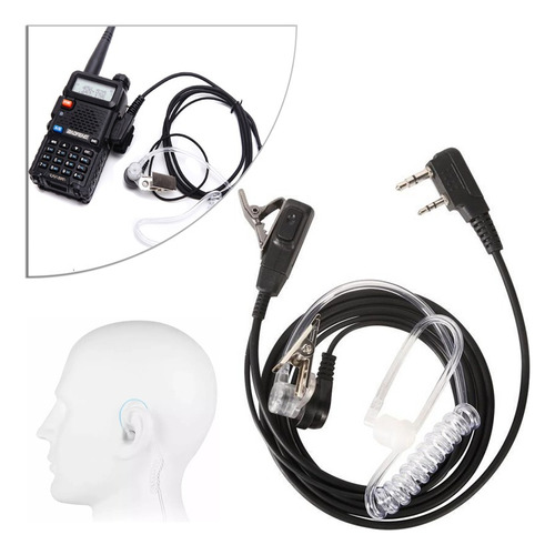 Auricular De Tubo Para Walkie-talkie Baofeng Uv5r, 888s