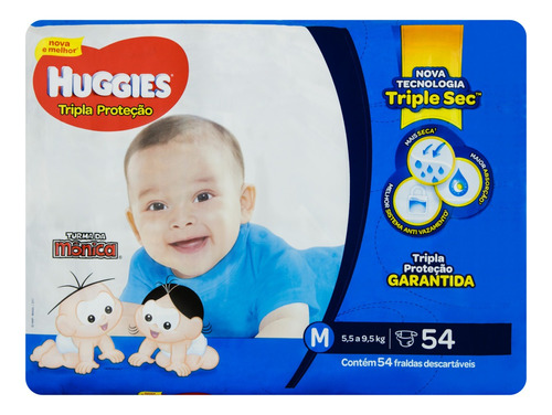 Fraldas Huggies Tripla Proteção M