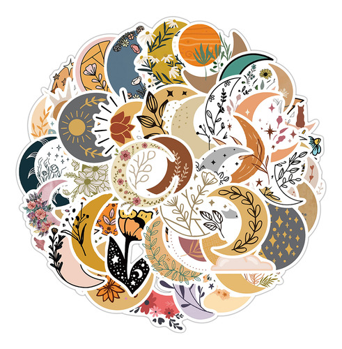 Adesivos De Desenhos Animados Góticos De Luna Decalques A