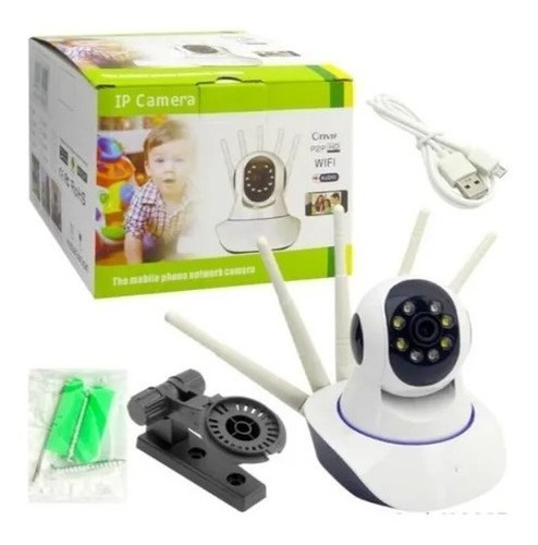 Camara Ip Vigilancia Robotizada Hd/wifi/ 5 Antenas 360 Grado