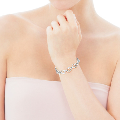 Pulsera Tous New Carrusel De Plata Color Plateado