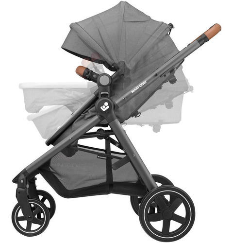 Carrinho De Bebê De Paseio Travel System Maxi-cosi Adorra Cinza Com Chassi De Cor Preto