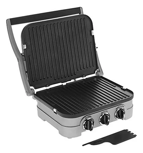 Asador eléctrico Cuisinart Gr-4np1 110V silver with silver/black dials