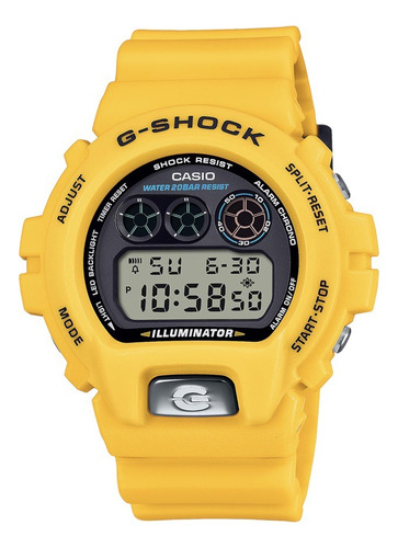Reloj Casio G-shock Dw-6900tr-9dw-6900tr-9cr Correa Amarillo Bisel Amarillo Fondo Amarillo/amarillo